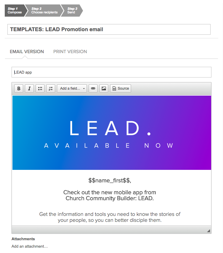 Lead Mail Merge